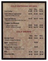 Coffee Menu Sign