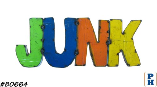 Metal Junk Sign