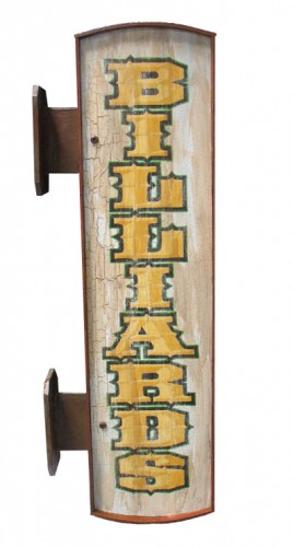 Billiards Wood Sign
