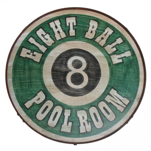 Billiards Wood Sign