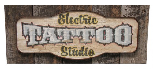 Tattoo Wood Sign
