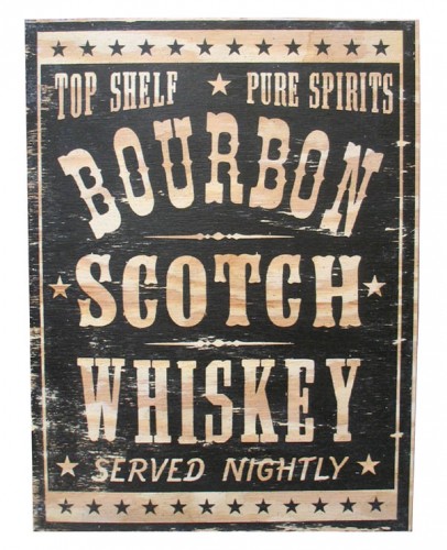 Liquor Wood Sign