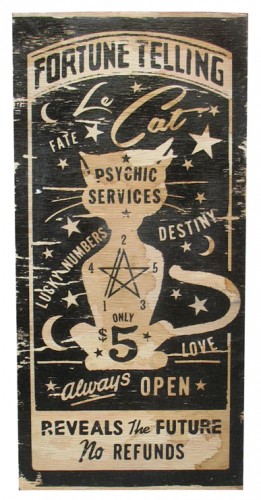 Fortune Telling Wood Sign