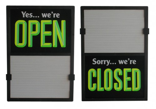 OPEN & CLOSED SIGN GREEN/RED 85555 