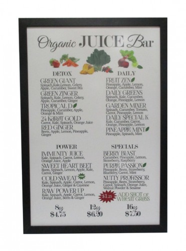 Juice Bar Sign
