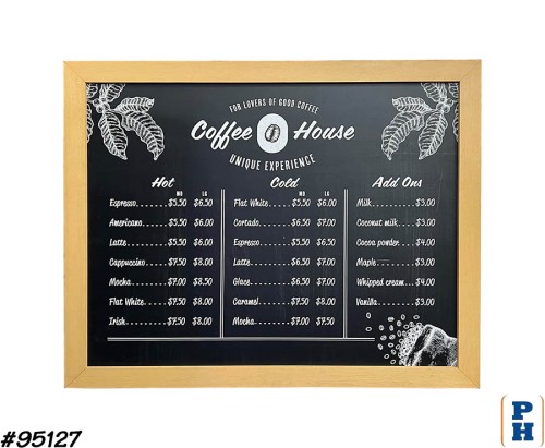Espresso Bar Menu Sign