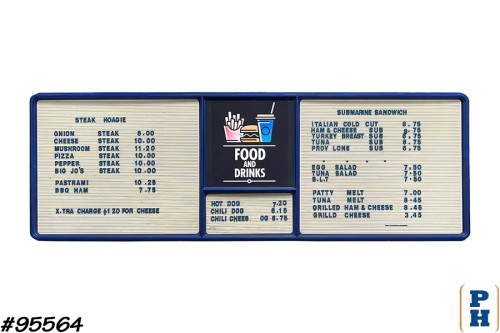 Menu Letter Board Sign