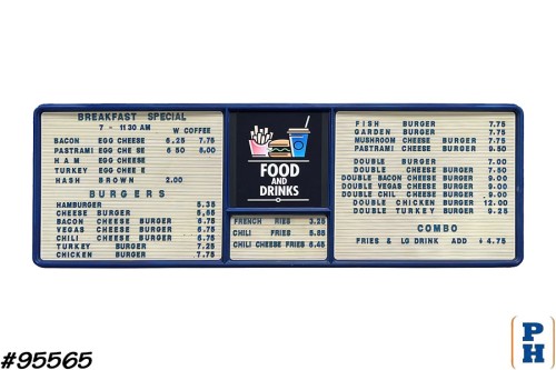 Menu Letter Board Sign