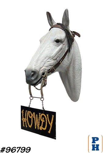 Horse Head with Sign