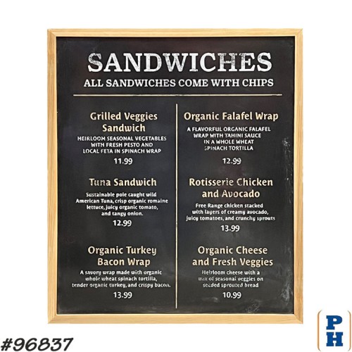 Diner Menu Sign