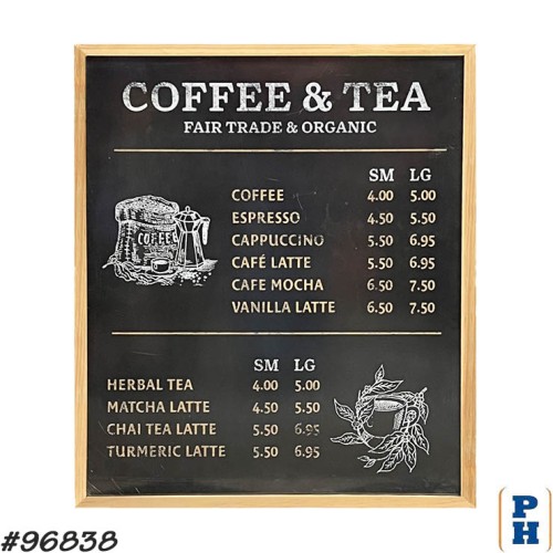 Coffee & Tea Menu Sign