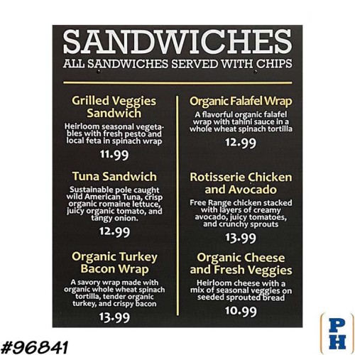 Diner Menu Sign