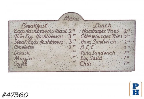 Menu Sign