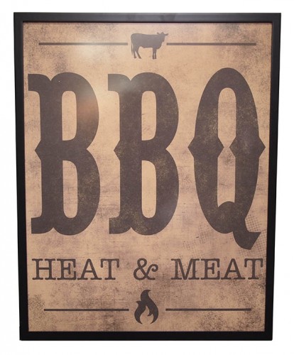 Sign, Barbecue Heat & Meat