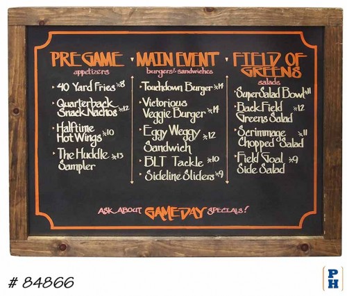 Chalkboard Menu Sign