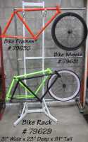 Bicycle Rack, Frames and Wheels