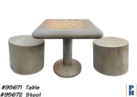 Chess Table & Stools, Stool Only