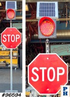 Traffic Signal with Stop Sign & Post