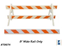 Traffic Barricade: 8` Rail Only
