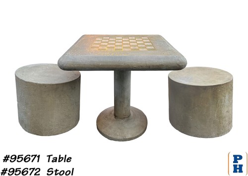   Chess Table & Stools, Stool Only