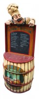 chef menu chalkboard barrel