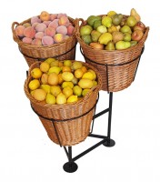 Wicker Basket & Stand