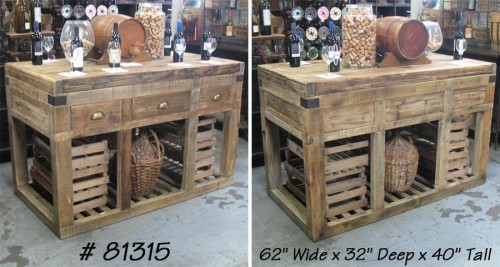 Kitchen Island - Display Cabinet