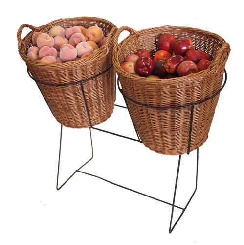 Wicker Basket & Stand