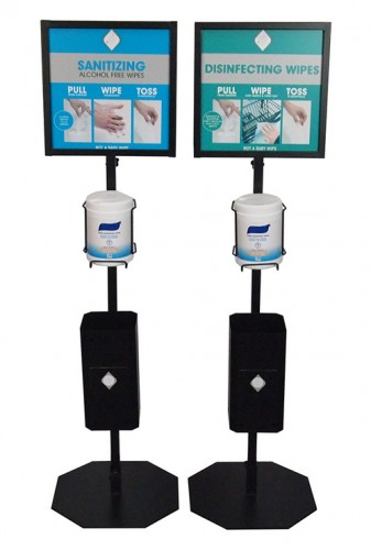 Hand & Shopping Cart Sanitizing Station