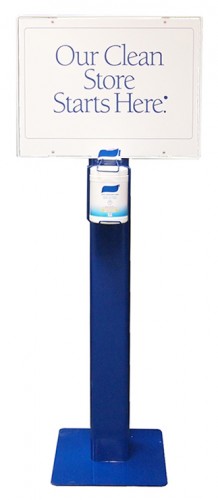 Hand & Shopping Cart Sanitizing Station