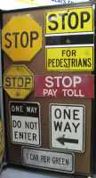 Traffic Signs (Panel #03), Stop, One Way