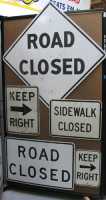 Traffic Signs (Panel #07), Road Closed, Keep Right