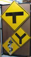 Traffic Signs (Panel #23), "T", "Y", Arrow