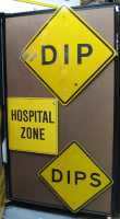Traffic Signs (Panel #31), Dip, Hospital Zone