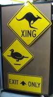 Traffic Signs (Panel #33), Exit only, Kangaroo Crossing