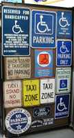 Traffic Signs (Panel #44), Handicapped Only, Taxi