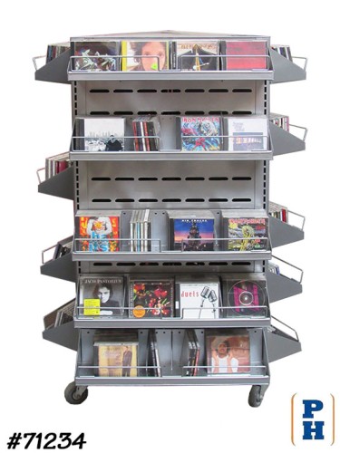 Video Store Triangle Rolling Rack