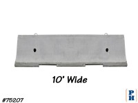 K-Rail Concrete Barrier, 10` Wide