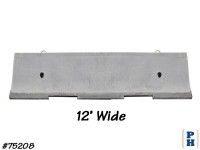 K-Rail Concrete Barrier, 12` Wide