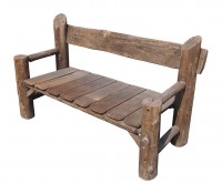 Campsite Log Bench