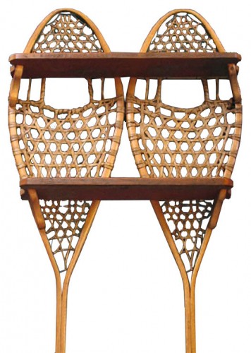 snowshoe wall shelf