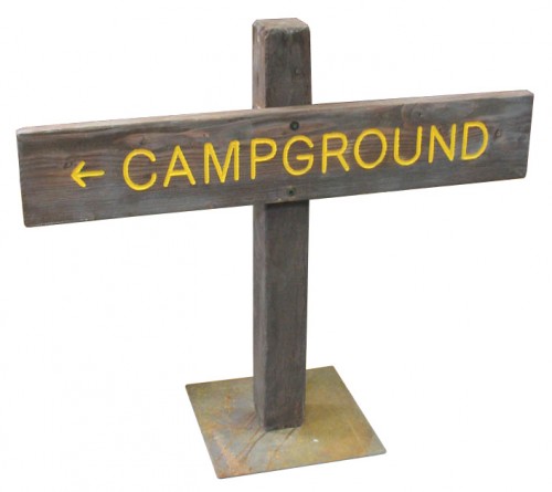 Campsite Wood Sign
