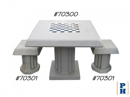  Chess Table & Stools, Table Only